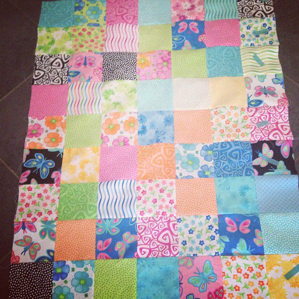 twirl charm square quilt