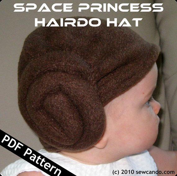 Space Princess Baby Hairdo Hat PDF Pattern