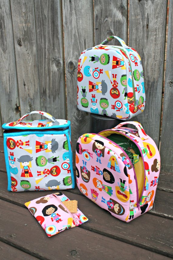Peas and Corn Lunch Bags PDF Sewing Pattern