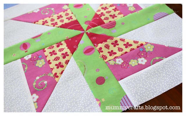 Balloon Pinwheels block