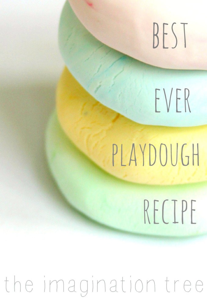 Best ever play dough recipe 4 minute, no-cook play dough from The Imagination Tree