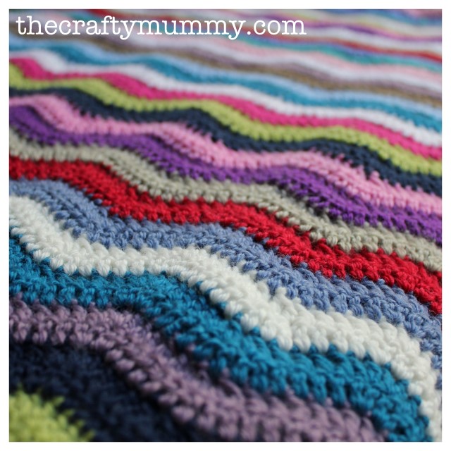 chevron ripple crochet blanket