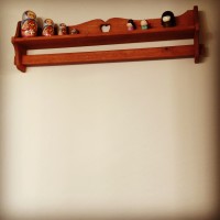 wooden quilt hanging shelf