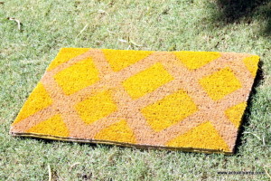 neon patterned door mat tutorial