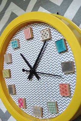 washi+tape+clock+on+chevron1