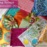 Scrap Fabric in Modern Quilt