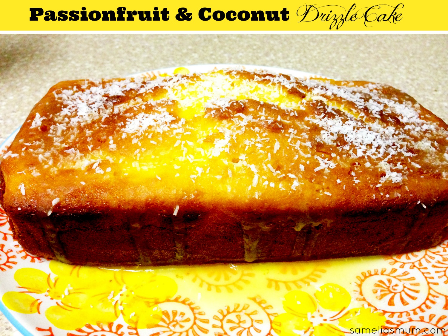 Passionfruit and Coconut Drizzle Cake