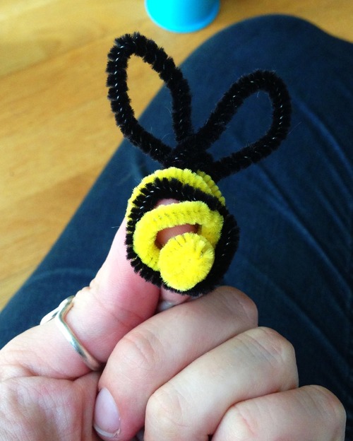 bumble bee finger puppet