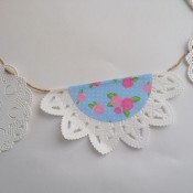 Shabby chic doily bunting