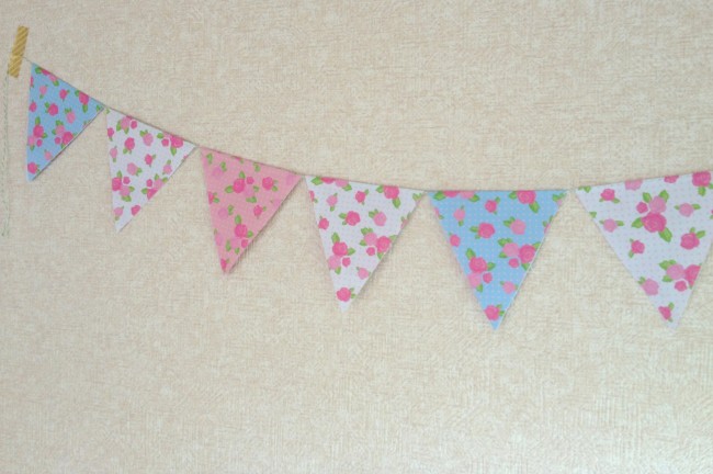 Origami paper bunting