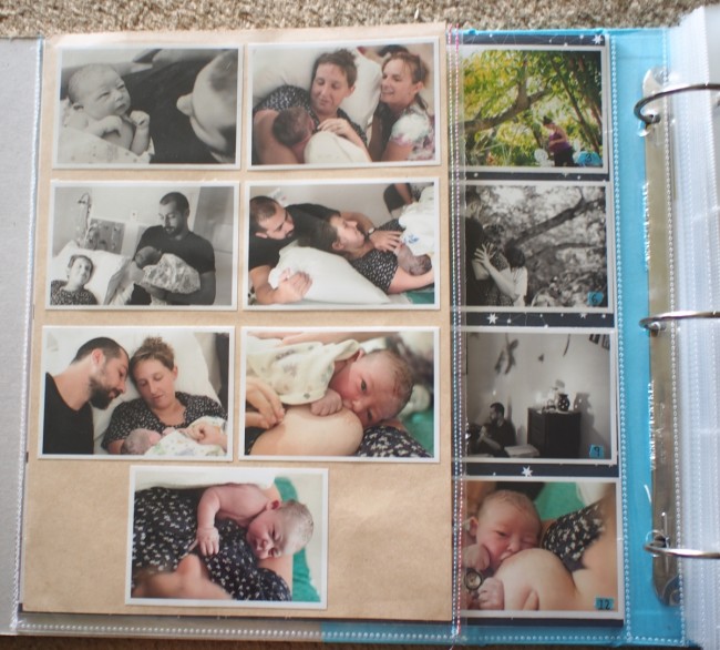 scrapbooking birth photos and stories in your child's baby scrapbook - interactive flap