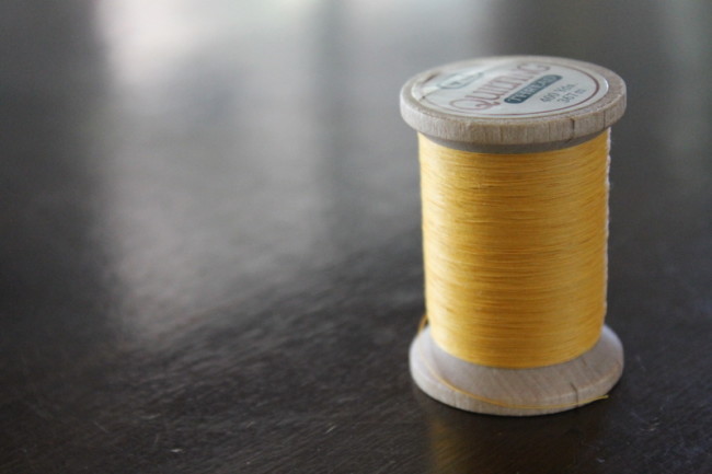 yellow quilting threads
