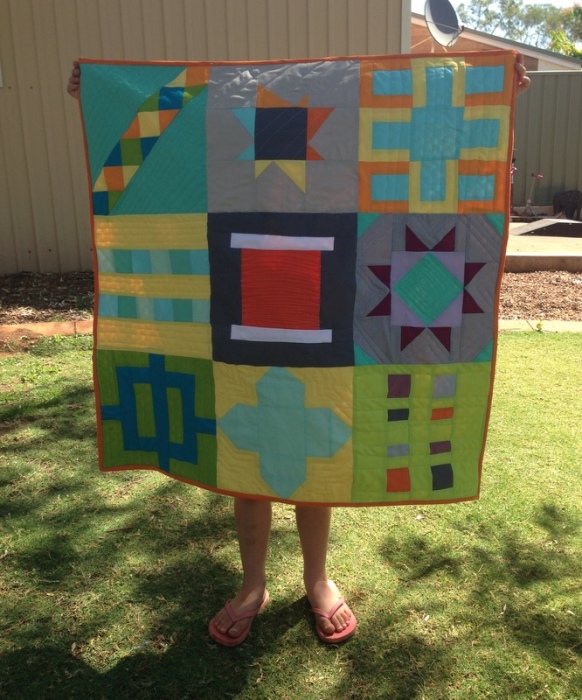 modern qal baby quilt
