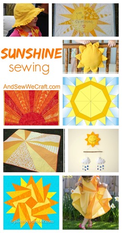 Sunshine Sewing Inspiration - sew your own sunshine on a rainy day