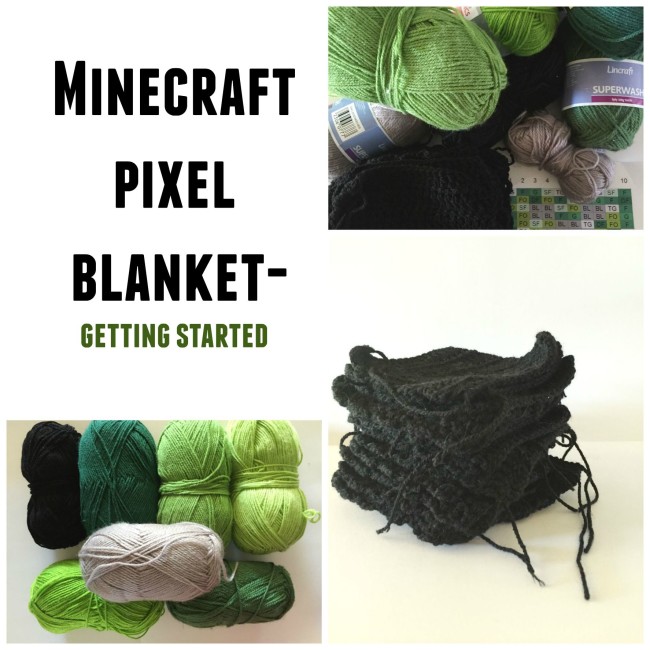 Minecraft Pixelated Crochet Blanket