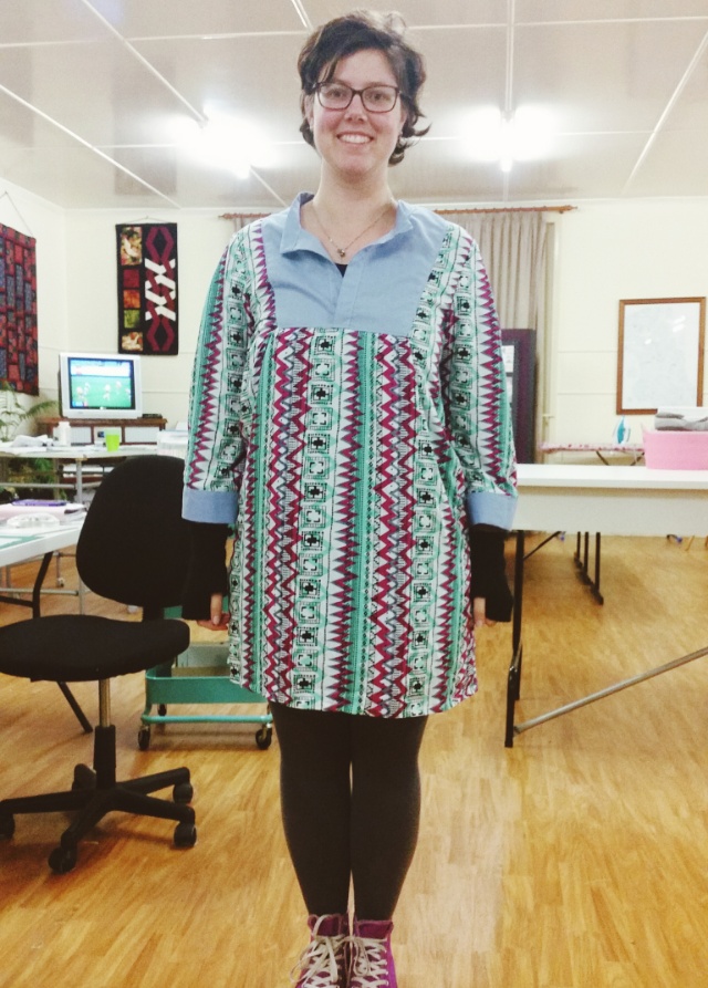 My finished Tova Dress - at the retreat My finished Tova Dress - at the retreat