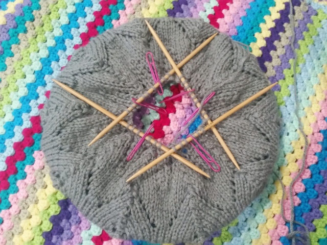A meret beret by @woollywormhead knit by NaughtsCrossStitches in 12 ply acrylic.