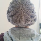 A meret beret by @woollywormhead knit by NaughtsCrossStitches in 12 ply acrylic.