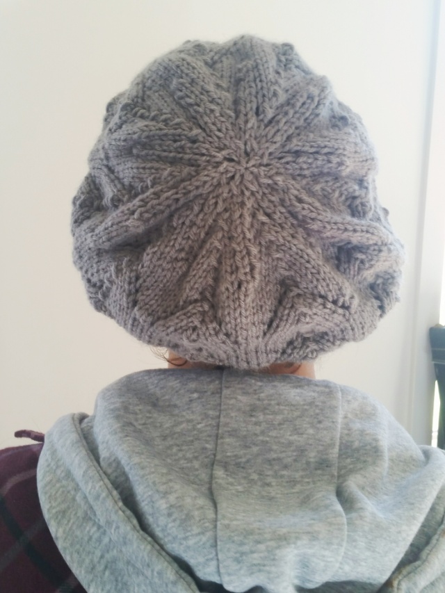 A meret beret by @woollywormhead knit by NaughtsCrossStitches in 12 ply acrylic.